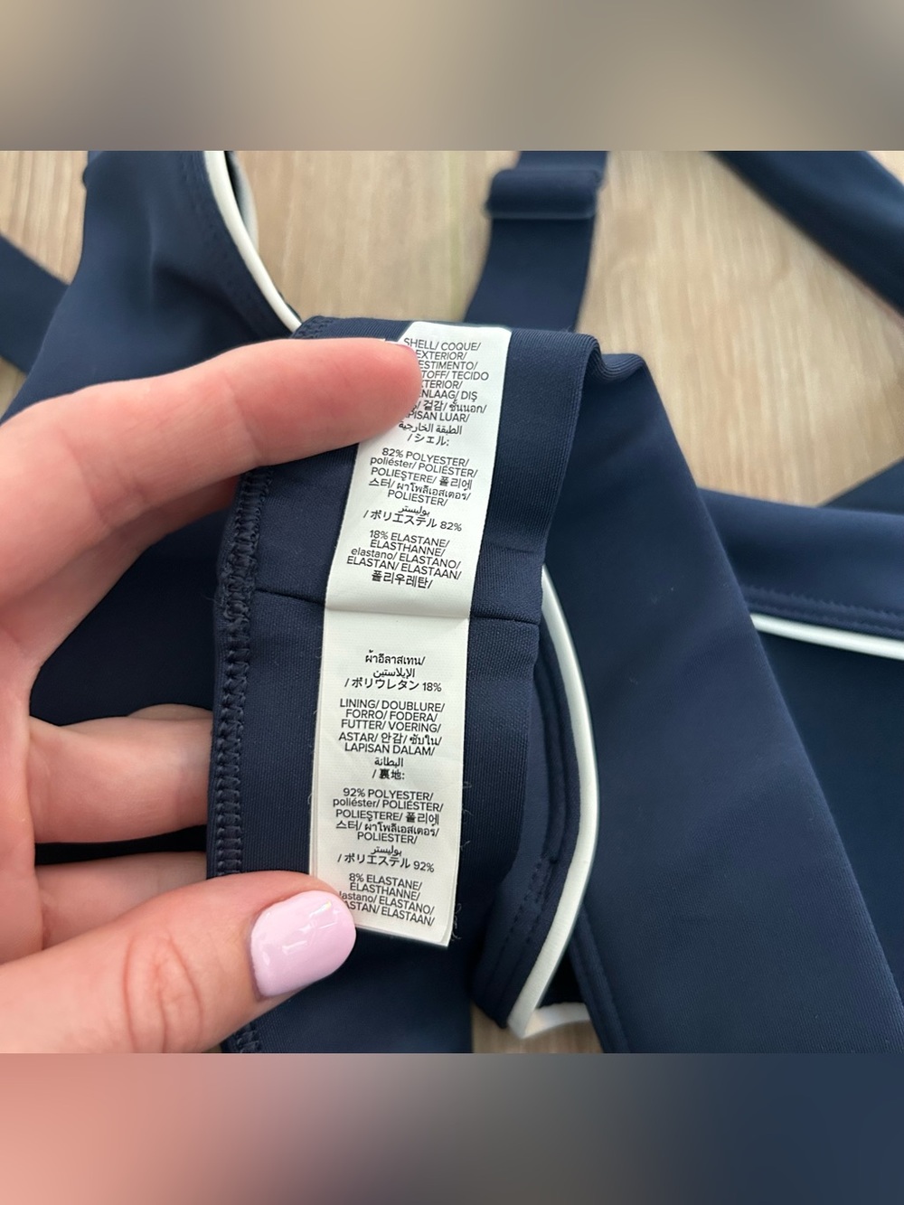 Alo Yoga Airlift Speedwork Bra in Navy Size Medium - Picture 8 of 10
